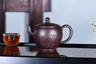 《梵蓮宮燈》宜興紫砂壺實力派名家手工80目紫泥泡功夫茶壺禮品商務(wù)送禮宮燈